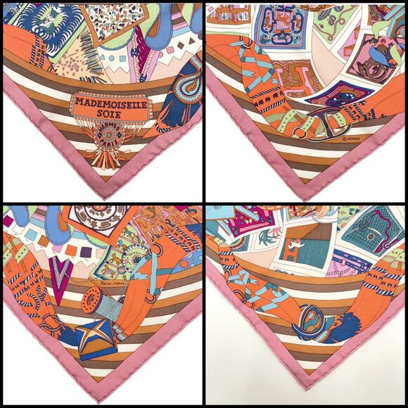Hermes Carré 45 MADEMOISEILLE SOIE Silk Scarf W/Box - Picture 9 of 16